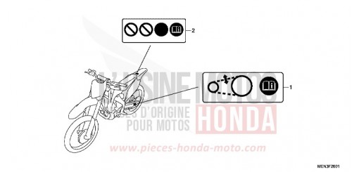 CAUTION LABEL (CRF450RA/B/C-ED) CRF450RC de 2012